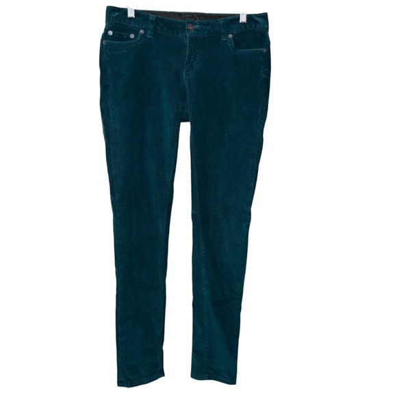 The North Face Teal Green Corduroy 5 pocket jeans. Women’s 6 - Picture 1 of 8